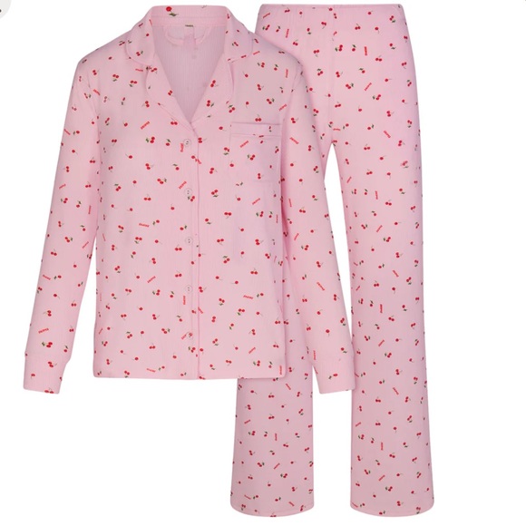 SKIMS Limited Edition CHERRY BLOSSOM PRINT Soft Lounge Sleep Set NWT - Picture 7 of 10